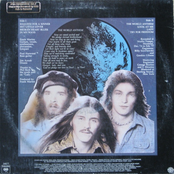 Frank Marino & Mahogany Rush - World Anthem - LP