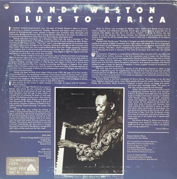 Randy Weston - Blues To Africa - LP