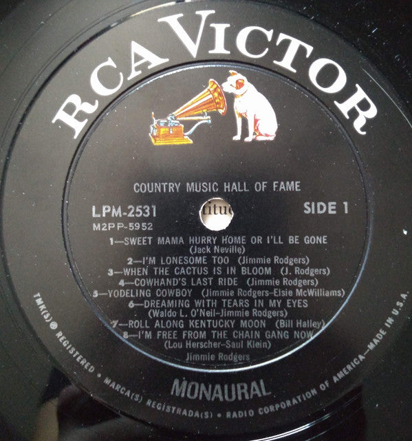 Jimmie Rodgers - Country Music Hall Of Fame - LP