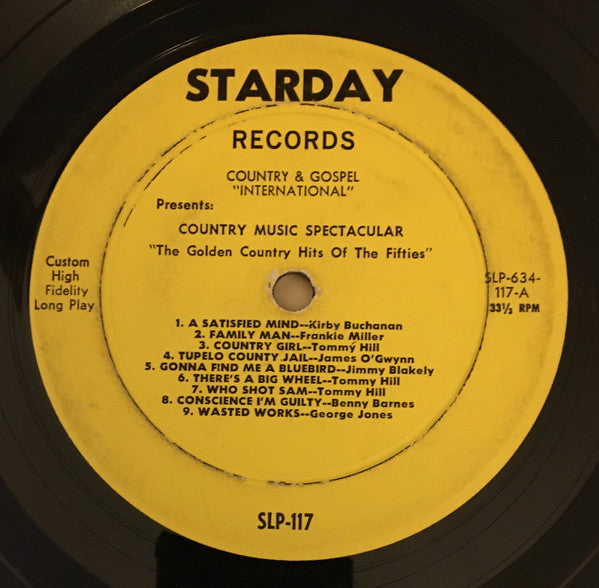 Various - Country Music Spectacular: The Golden Song Hits of the Fifties! - LP
