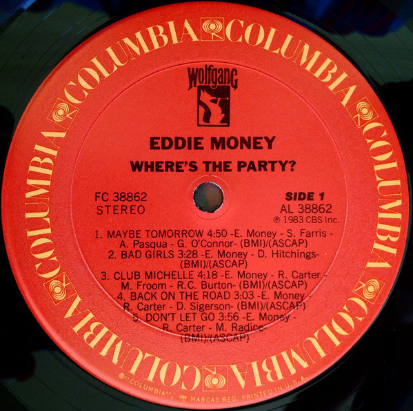 Eddie Money - Where's The Party? - LP