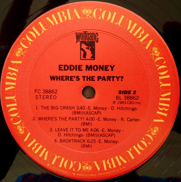 Eddie Money - Where's The Party? - LP