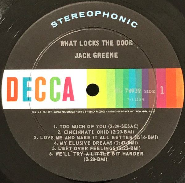 Jack Greene - What Locks The Door - LP