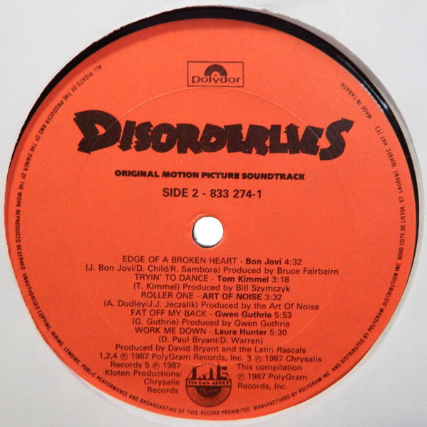 Various - Disorderlies: Original Motion Picture Soundtrack - LP