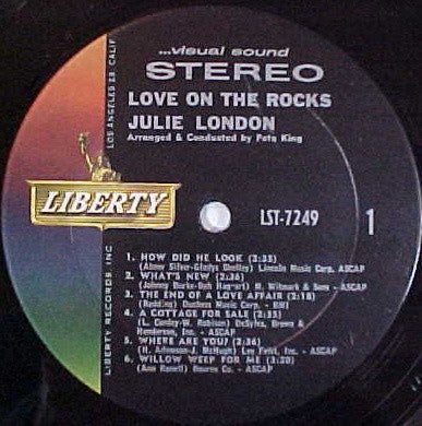 Julie London - Love On The Rocks - LP