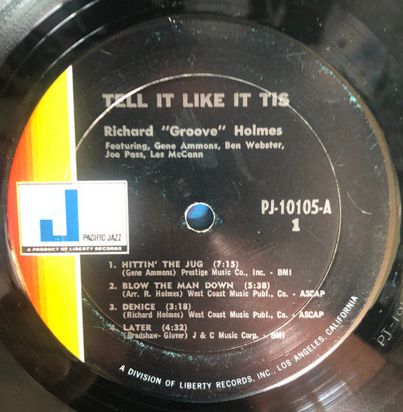 Richard "Groove" Holmes - Tell It Like It Tis - LP
