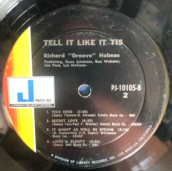 Richard "Groove" Holmes - Tell It Like It Tis - LP