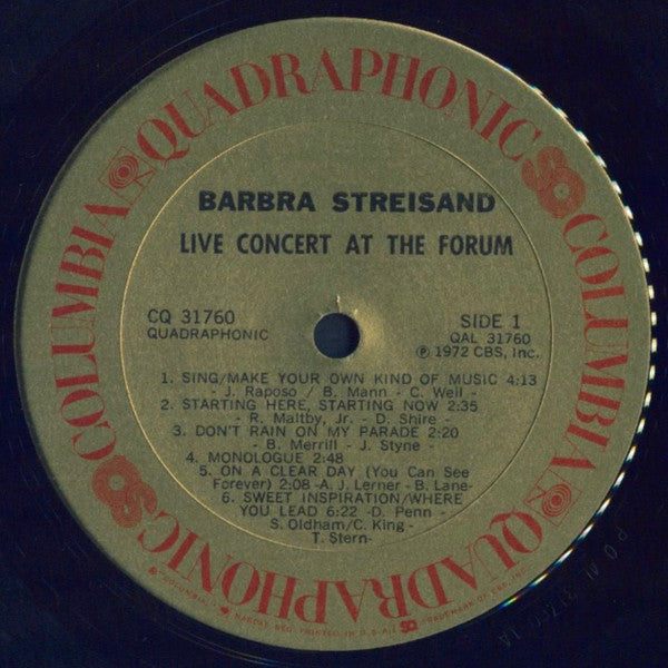 Barbra Streisand - Live Concert At The Forum - LP