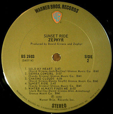 Zephyr (2) - Sunset Ride - LP