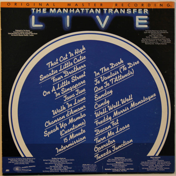 The Manhattan Transfer - Live - LP