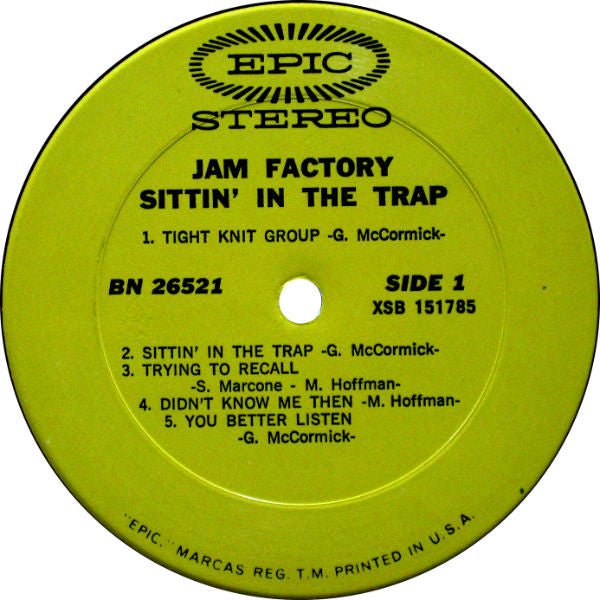 Jam Factory  - Sittin' In  The Trap - LP