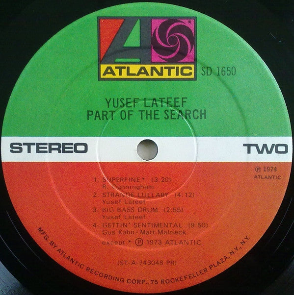 Yusef Lateef - Part Of The Search - LP