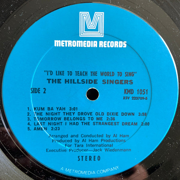 The Hillside Singers - I'd Like To Teach The World To Sing - LP