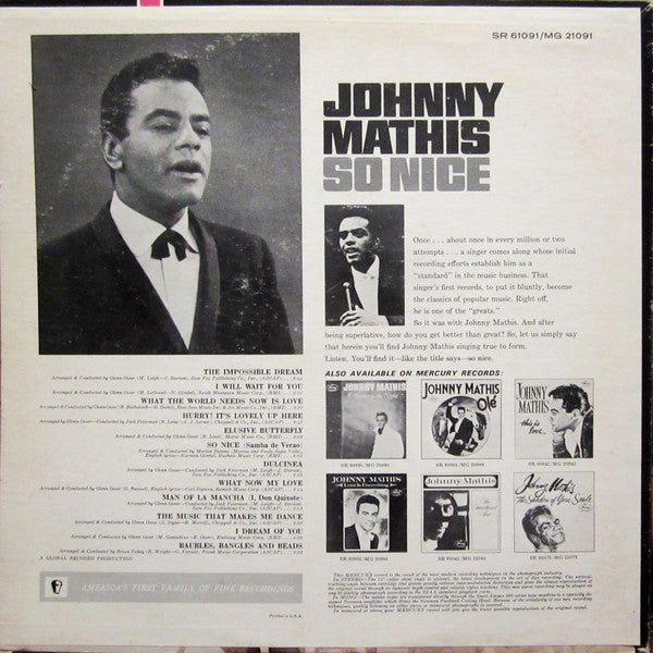Johnny Mathis - So Nice - LP