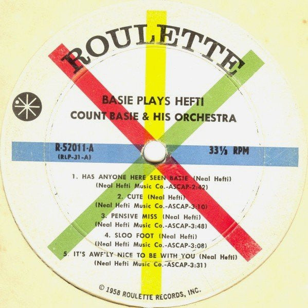 Count Basie & His Orchestra* - Basie Plays Hefti - LP