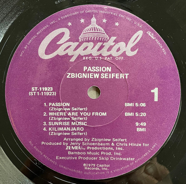 Zbigniew Seifert - Passion - LP