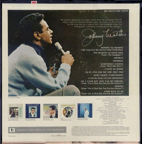 Johnny Mathis - The Shadow Of Your Smile - LP