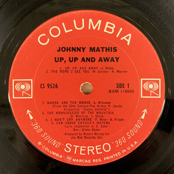Johnny Mathis - Up, Up And Away - LP