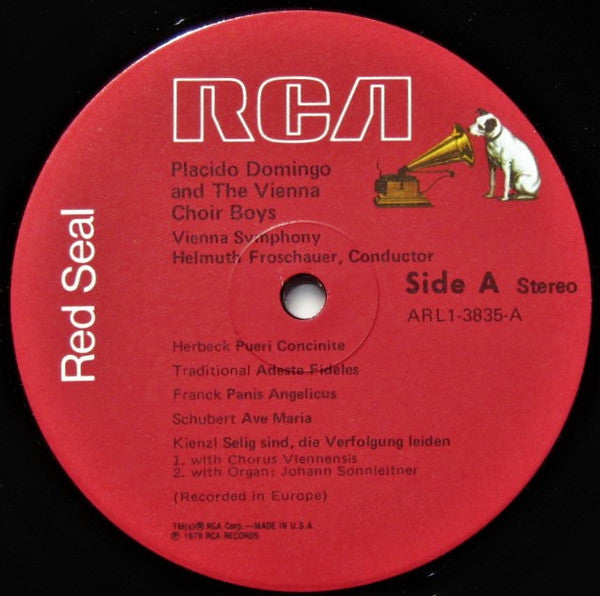 Placido Domingo And The Vienna Choir Boys*, Vienna Symphony*, Helmuth Froschauer - Placido Domingo And The Vienna Choir Boys - LP