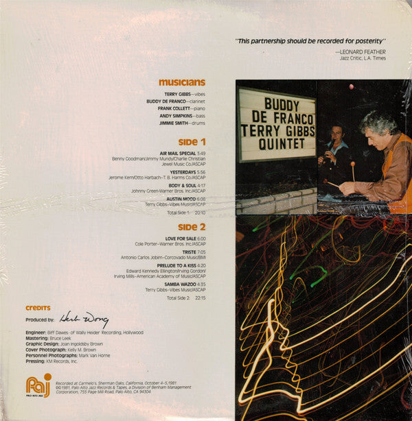 Terry Gibbs / Buddy DeFranco - Jazz Party - First Time Together
