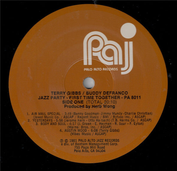 Terry Gibbs / Buddy DeFranco - Jazz Party - First Time Together
