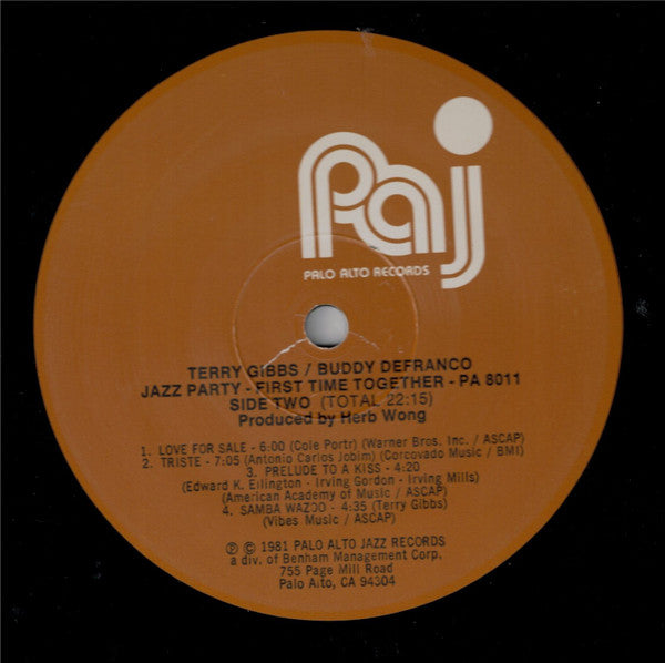 Terry Gibbs / Buddy DeFranco - Jazz Party - First Time Together