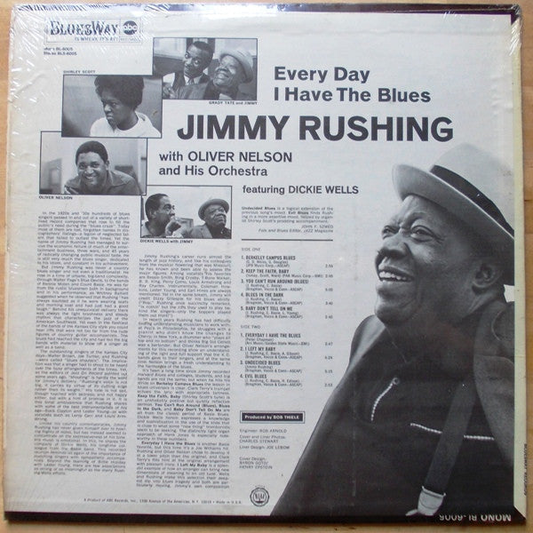 Jimmy Rushing With Oliver Nelson And His Orchestra - Every Day I Have The Blues - LP
