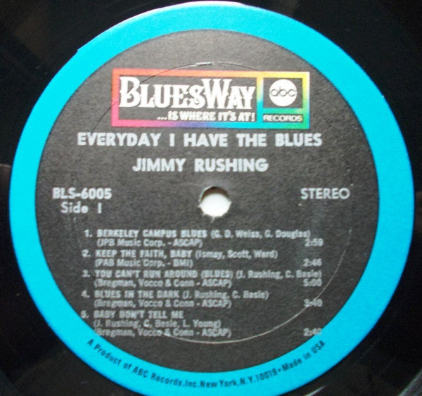 Jimmy Rushing With Oliver Nelson And His Orchestra - Every Day I Have The Blues - LP