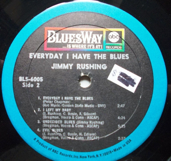 Jimmy Rushing With Oliver Nelson And His Orchestra - Every Day I Have The Blues - LP