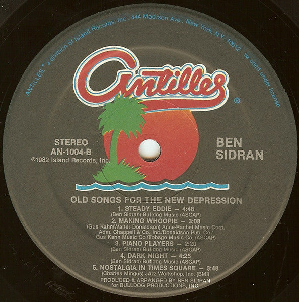 Ben Sidran - Old Songs For The New Depression - LP