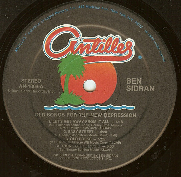 Ben Sidran - Old Songs For The New Depression - LP
