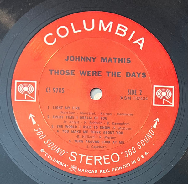 Johnny Mathis - Those Were The Days - LP