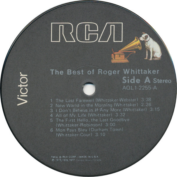 Roger Whittaker - The Best Of Roger Whittaker - LP