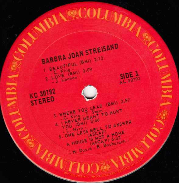 Barbra Joan Streisand* - Barbra Joan Streisand - LP