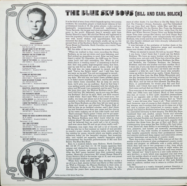 The Blue Sky Boys* - The Blue Sky Boys - LP