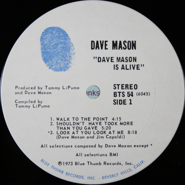 Dave Mason - Dave Mason Is Alive - LP