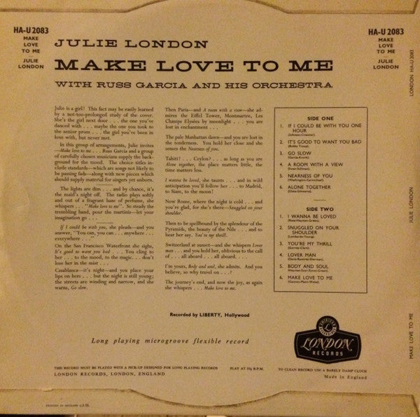 Julie London - Make Love To Me - LP