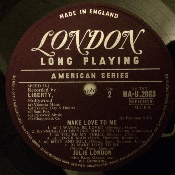Julie London - Make Love To Me - LP