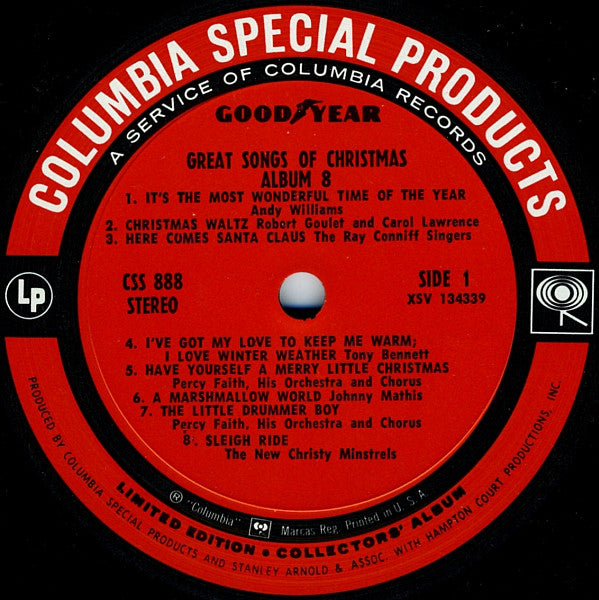 Various - The Great Songs Of Christmas, Album Eight - LP