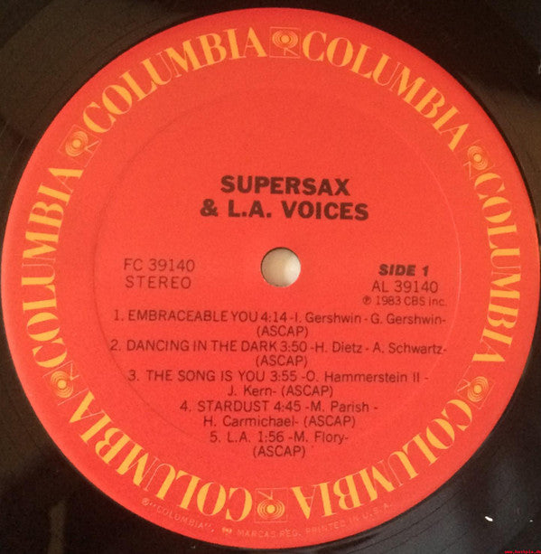 Supersax & L.A. Voices* - Supersax & L.A. Voices - LP