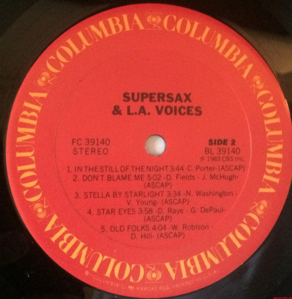 Supersax & L.A. Voices* - Supersax & L.A. Voices - LP
