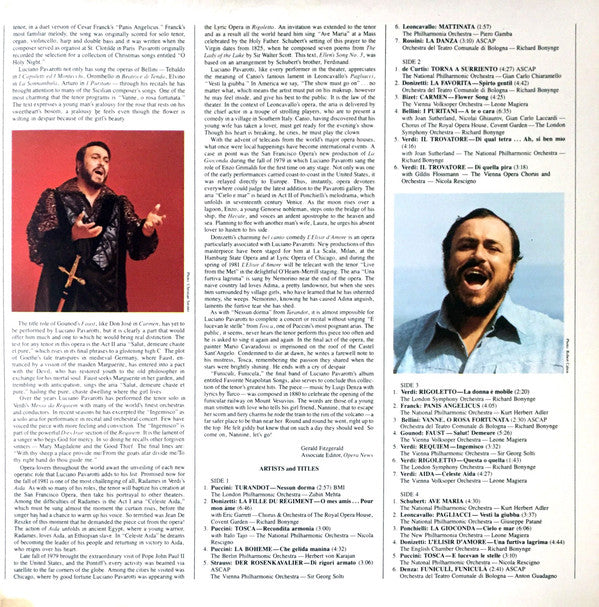 Luciano Pavarotti - Pavarotti's Greatest Hits - LP
