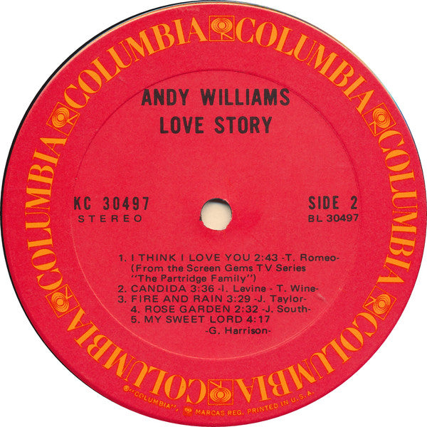 Andy Williams - Love Story - LP