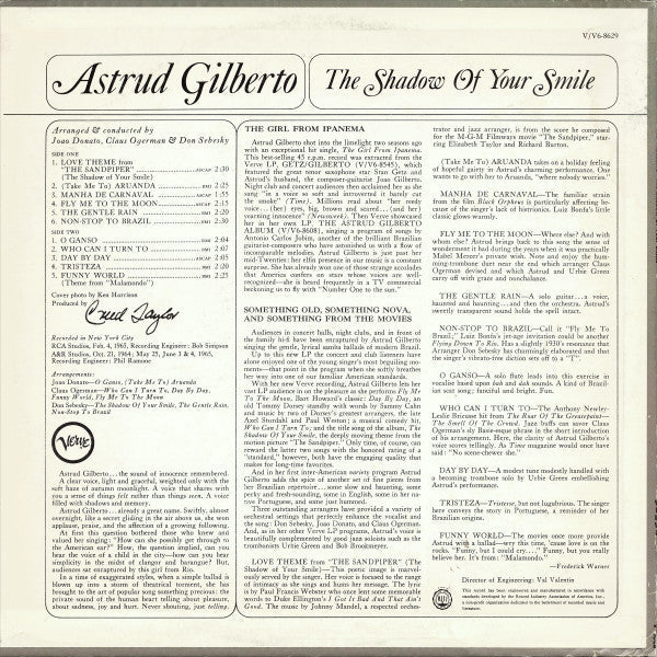Astrud Gilberto - The Shadow Of Your Smile - LP