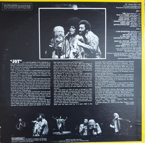 Oscar Brown Jr. / Jean Pace / Sivuca - Joy - LP