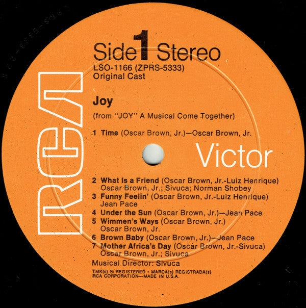 Oscar Brown Jr. / Jean Pace / Sivuca - Joy - LP