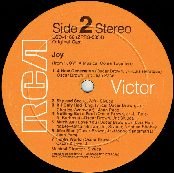 Oscar Brown Jr. / Jean Pace / Sivuca - Joy - LP
