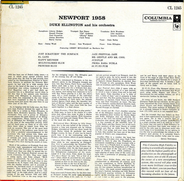 Duke Ellington And His Orchestra - Newport 1958 - LP