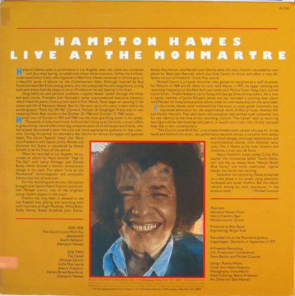 Hampton Hawes - Live At The Montmartre - LP