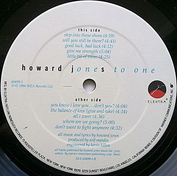 Howard Jones - One To One - LP